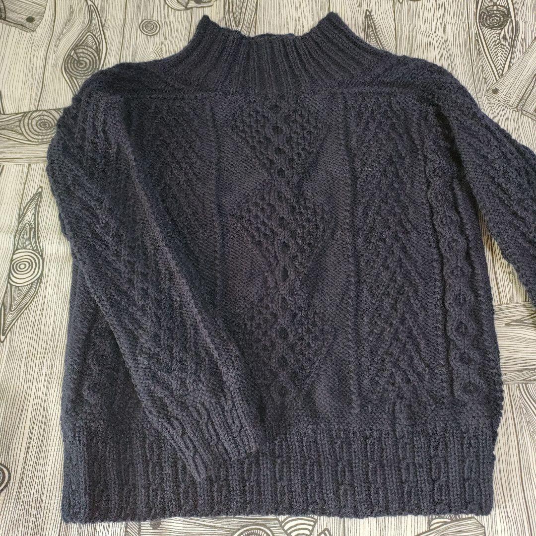 【クラシカルアランセーター】紺色