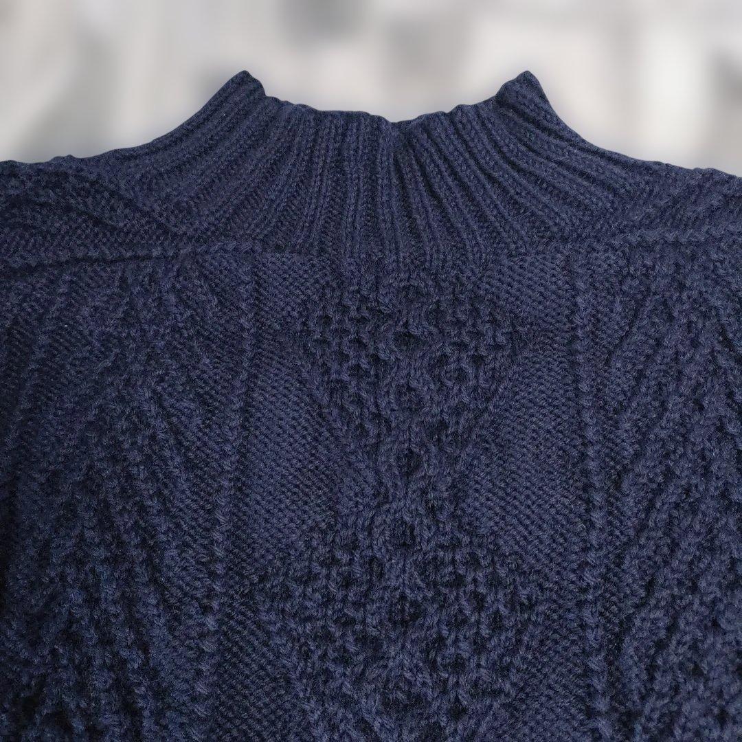 【クラシカルアランセーター】紺色