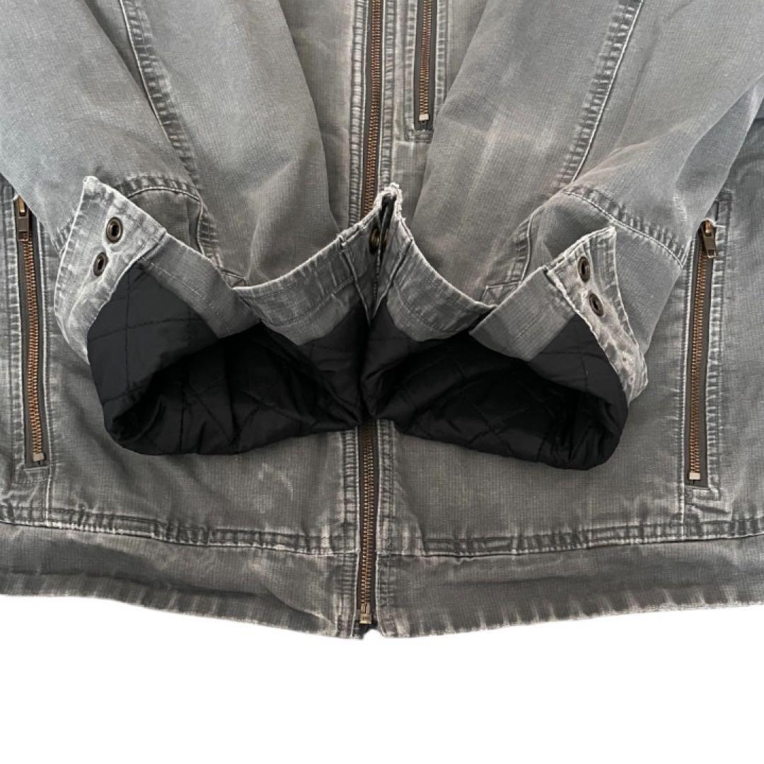 L.L.Bean襟ボア中綿ワークジャケット グレービッグサイズ フェード防寒古着