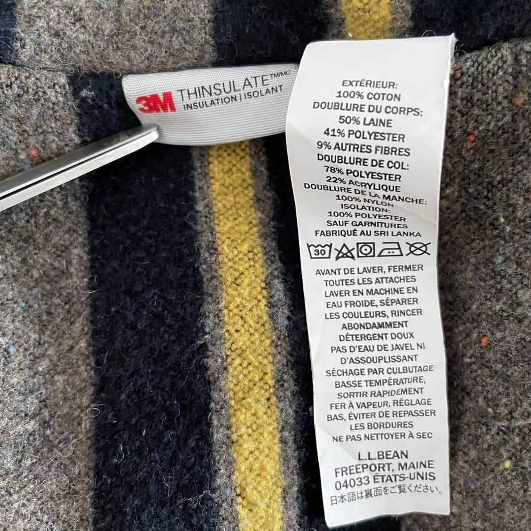 L.L.Bean襟ボア中綿ワークジャケット グレービッグサイズ フェード防寒古着