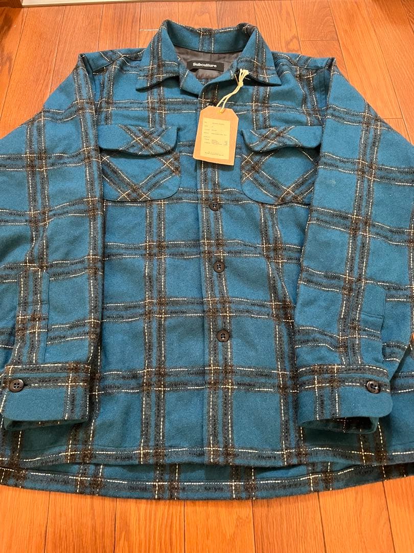 サブカルチャー　ウールチェックシャツ　サイズ2
