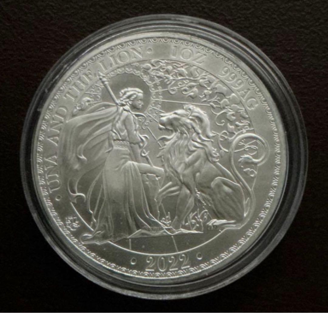 本物保証　2022年　セントヘレナ ウナとライオン 1オンス 銀貨 純銀