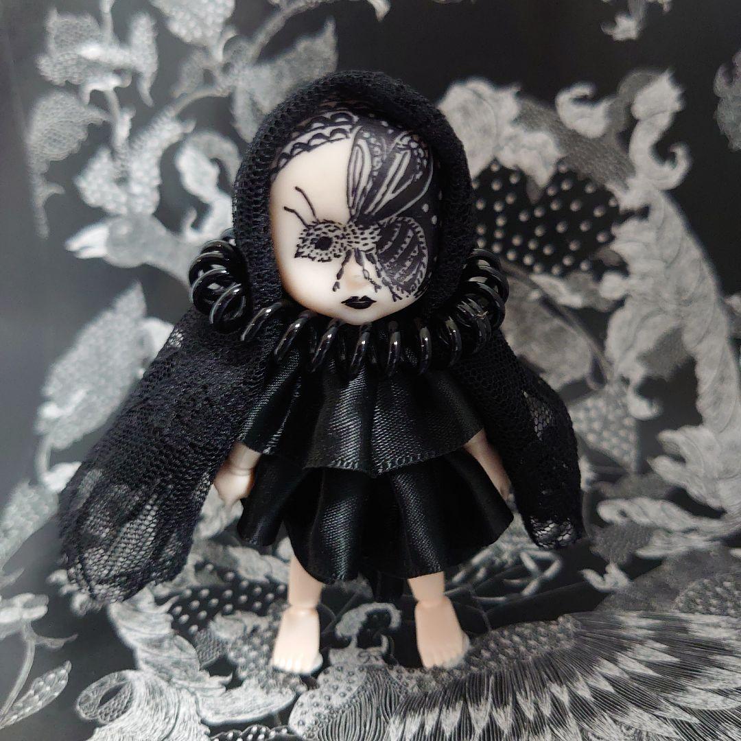 ドールミニヘッド 　蜂（はち）【ヘッド+六角形の箱】※ボディ・背景は付属しません