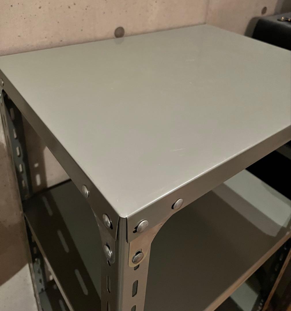 工業用 スチール シェルフ スリム(W610) 4段 D450 d&d② 無印