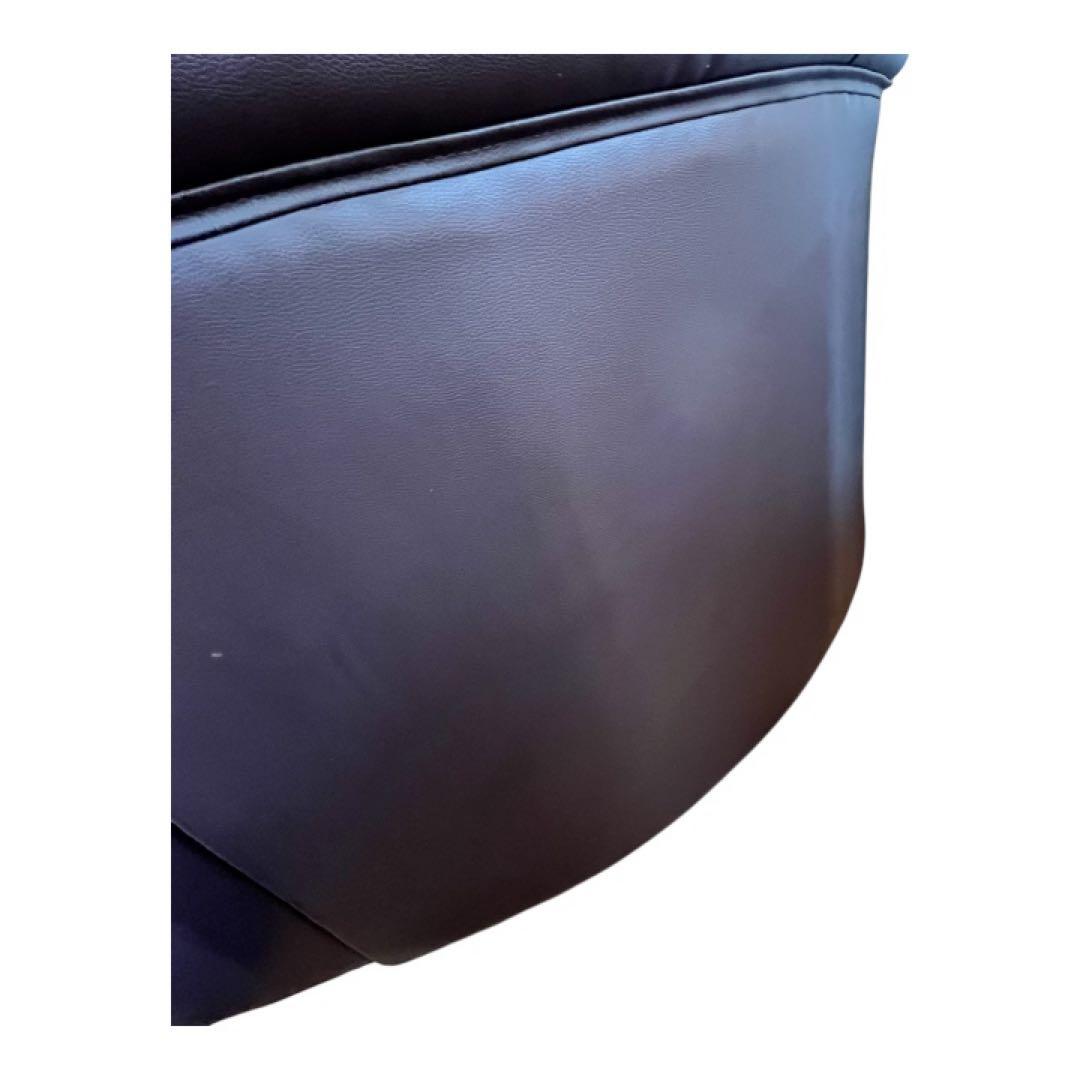 【美品】コーナーソファ L字 5人掛け 合皮レザー ダークブラウン 引き取り限定