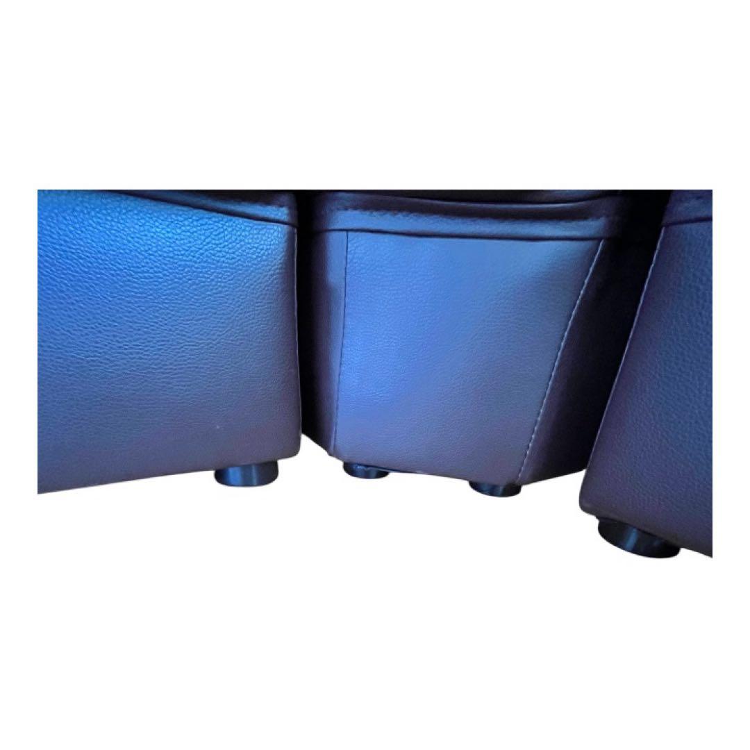 【美品】コーナーソファ L字 5人掛け 合皮レザー ダークブラウン 引き取り限定