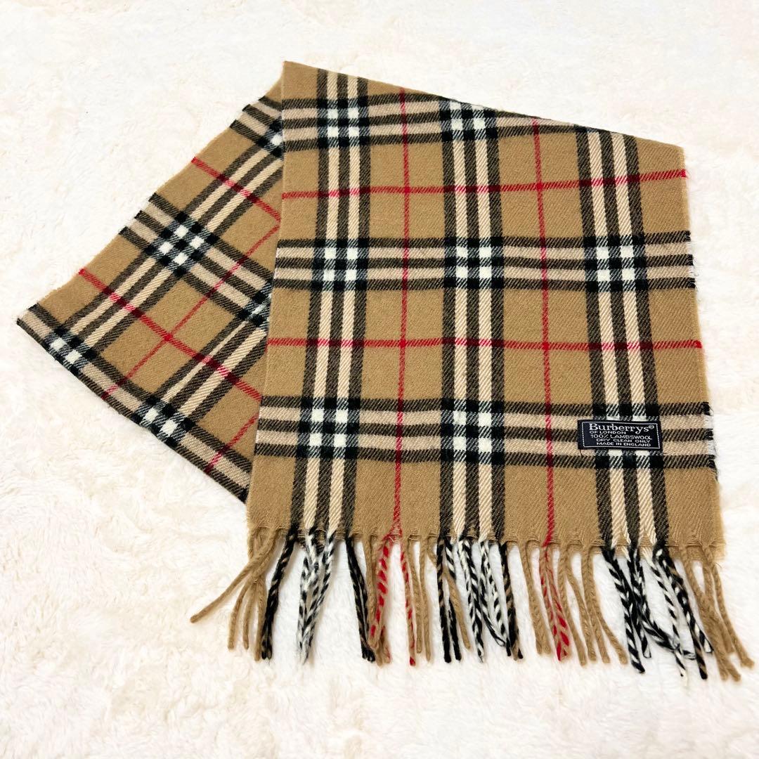 BURBERRY バーバリー ロンドン✨️英国製　ノバチェック　羊毛　マフラー