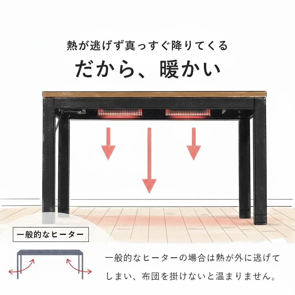 ◆訳あり◆【新品】布団がいらないダイニングこたつ　天然木　スタイリッシュ