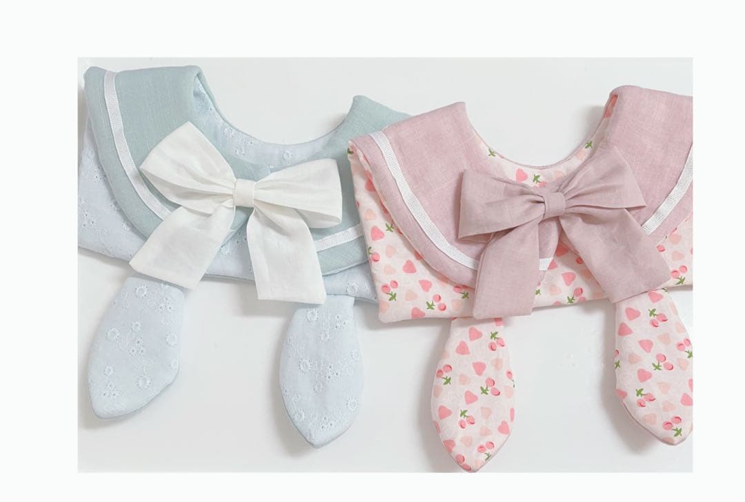 ハンドメイドスタイ　うさみみセーラースタイ　kao様