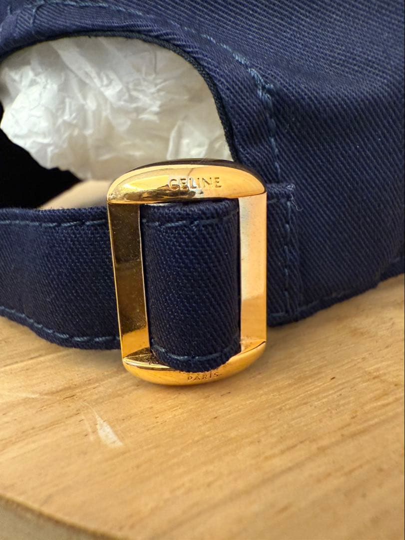 CELINE セリーヌ Cロゴ キャップ Sサイズ ネイビー美品