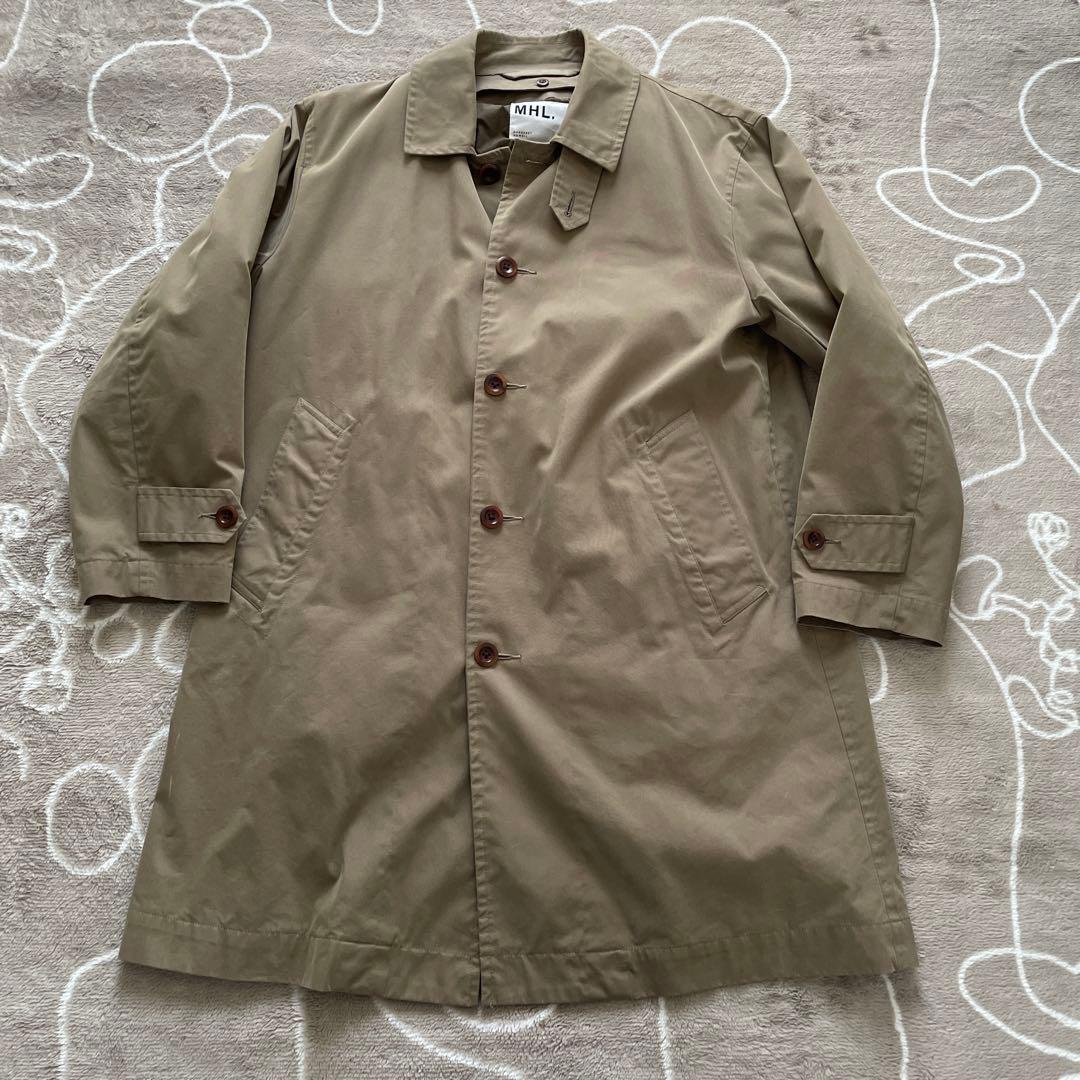 MHL. ステンカラーコート カーキ　596-9210500