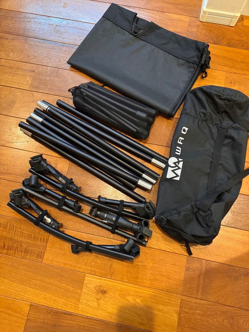 WAQ 2WAY キャンプ コット　ブラック