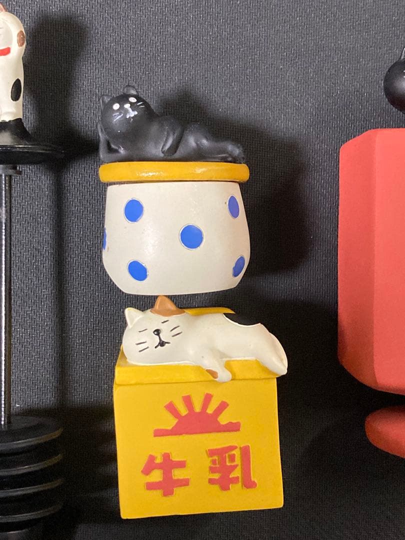 絶版 初期 コンコンブル まとめ売り 黒猫 白猫 三毛猫 郵便ポスト 牛乳 初期