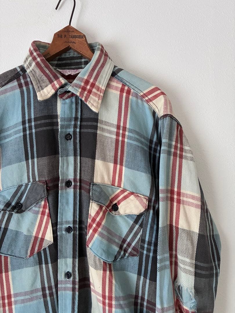 70's FROSTPROOF ネルシャツ　ヘビーネルシャツ　ボロ　ダメージ