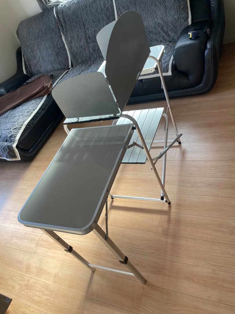 未使用品！　アルミ製折りたたみテーブルチェアセット