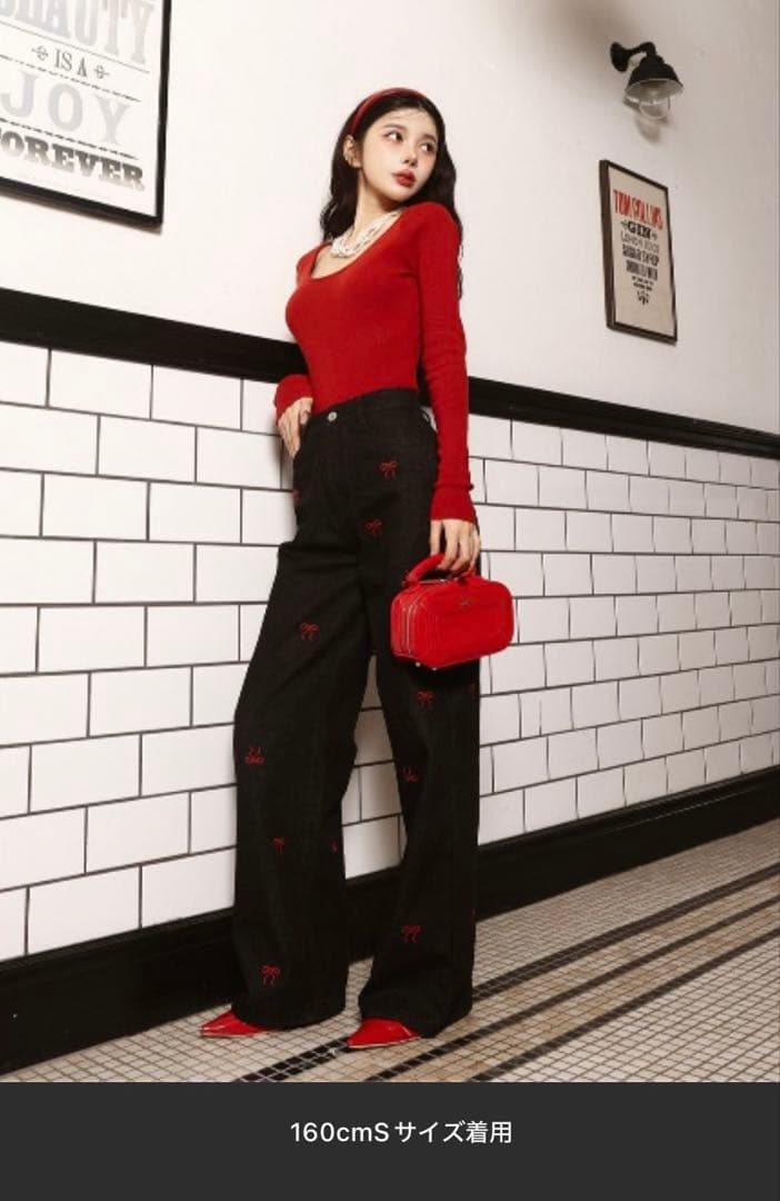 Darich ランダムリボンデニムパンツ M