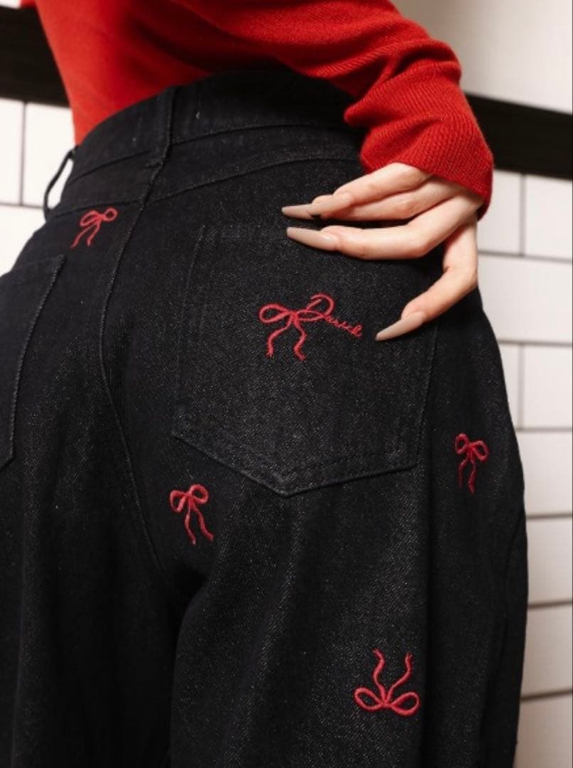 Darich ランダムリボンデニムパンツ M