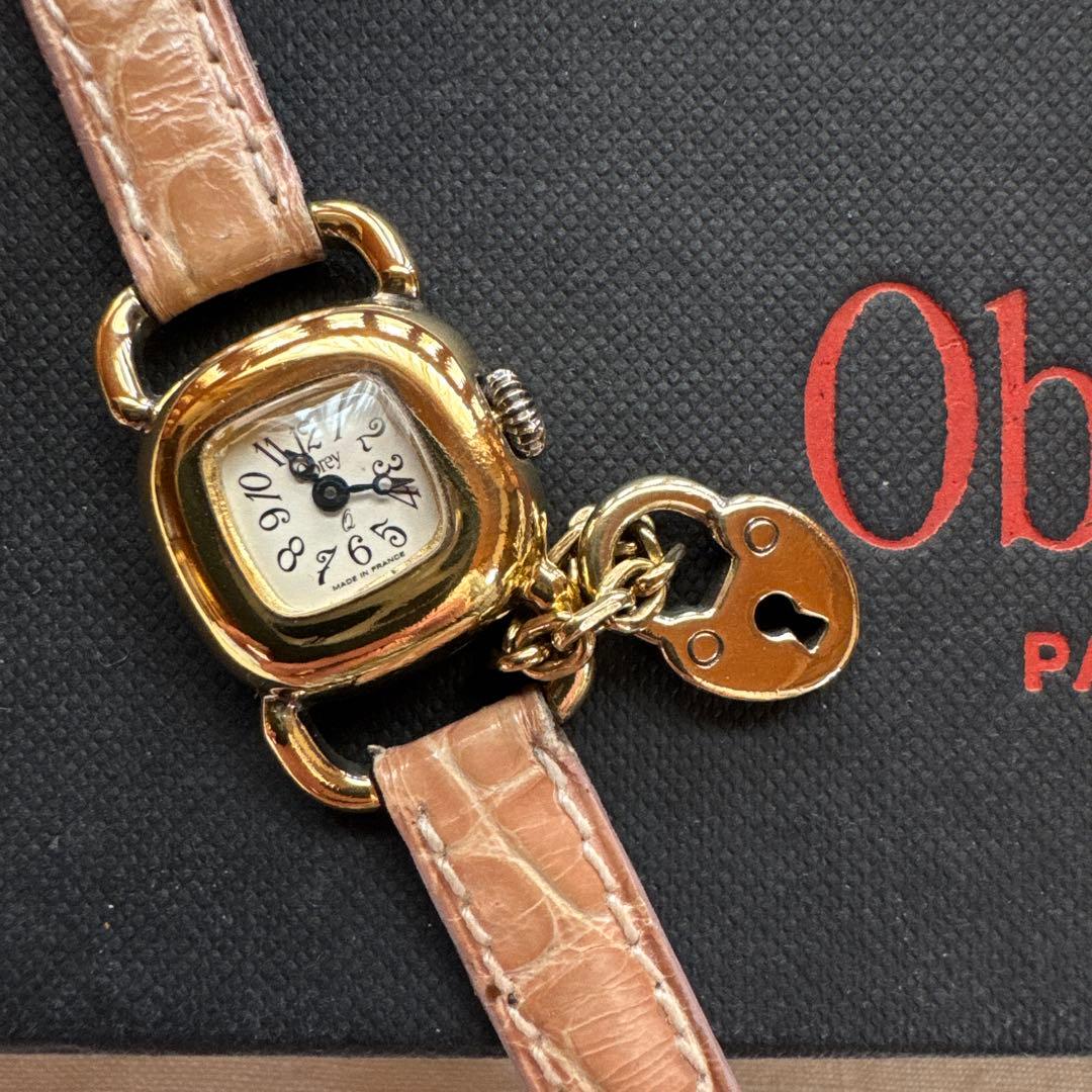 Obrey オブレイ　ハンドメイド　ヴェルメイユ　レディース腕時計　稼働中