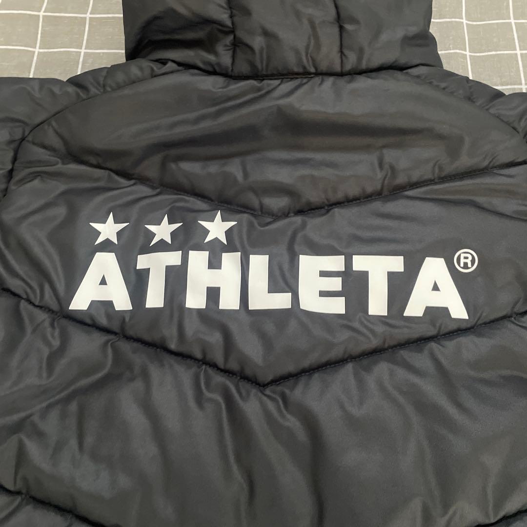 ATHLETA ブラック ロングベンチコート　美品　140