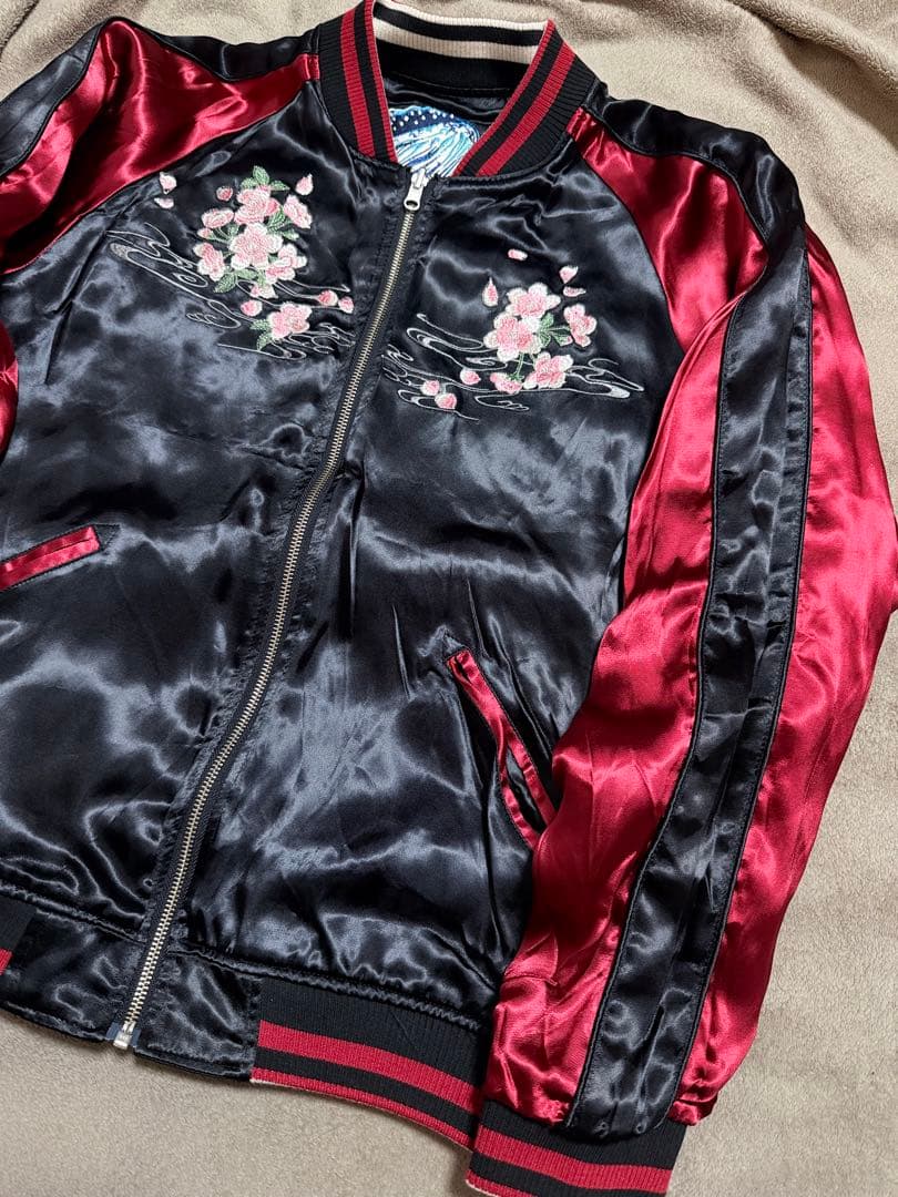 未使用近 ２面用 絡繰魂 クジラ 日本限定 スカジャン vintage レーヨン