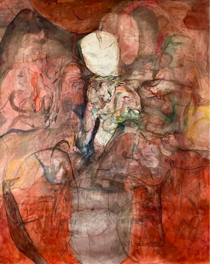 【ぼぼろー 大きめの絵 約83㎝×103㎝】原画絵画スケッチイラスト水彩画芸術