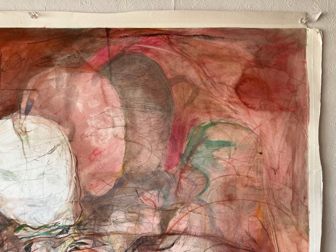 【ぼぼろー 大きめの絵 約83㎝×103㎝】原画絵画スケッチイラスト水彩画芸術