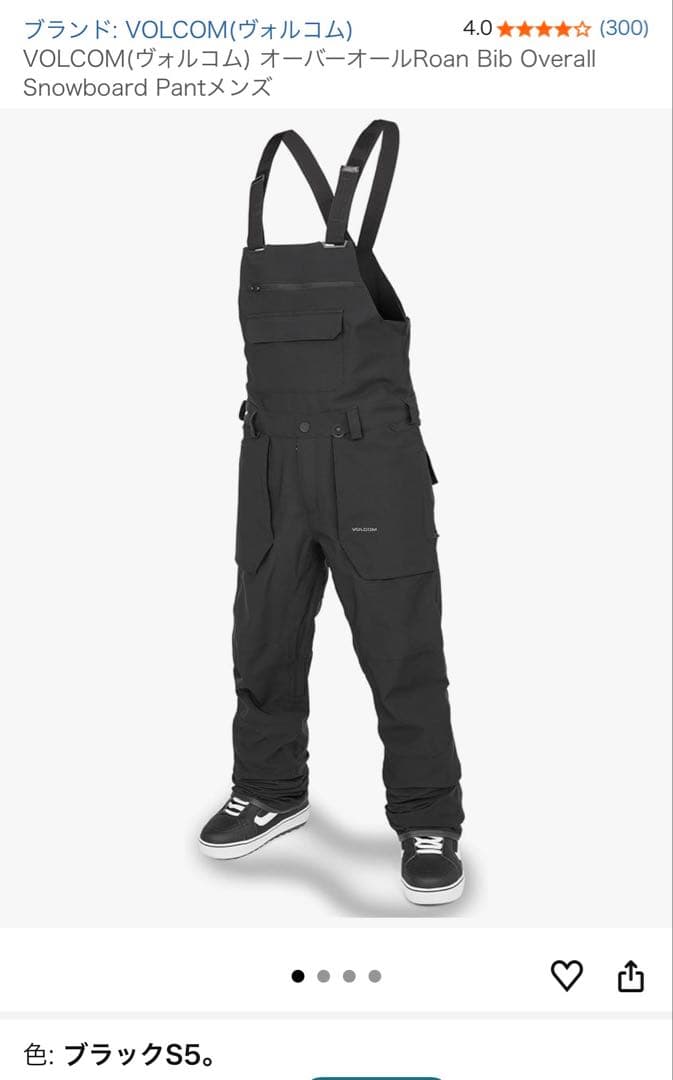 VOLCOM オーバーオールRoan Bib Overall メンズ　ビブパンツ