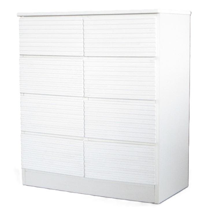 80巾　ホワイト 4段チェスト 白レール付　長期在庫商品　未使用　ルーバー