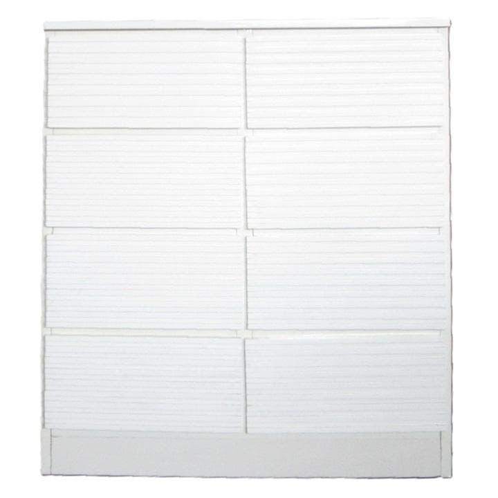 80巾　ホワイト 4段チェスト 白レール付　長期在庫商品　未使用　ルーバー