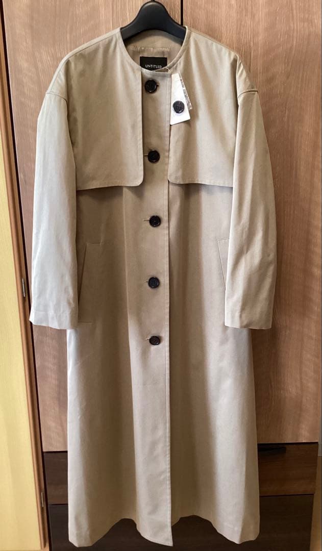 25SS 新品タグ付　アンタイトル　ギャバトレンチコート　定価74,800円