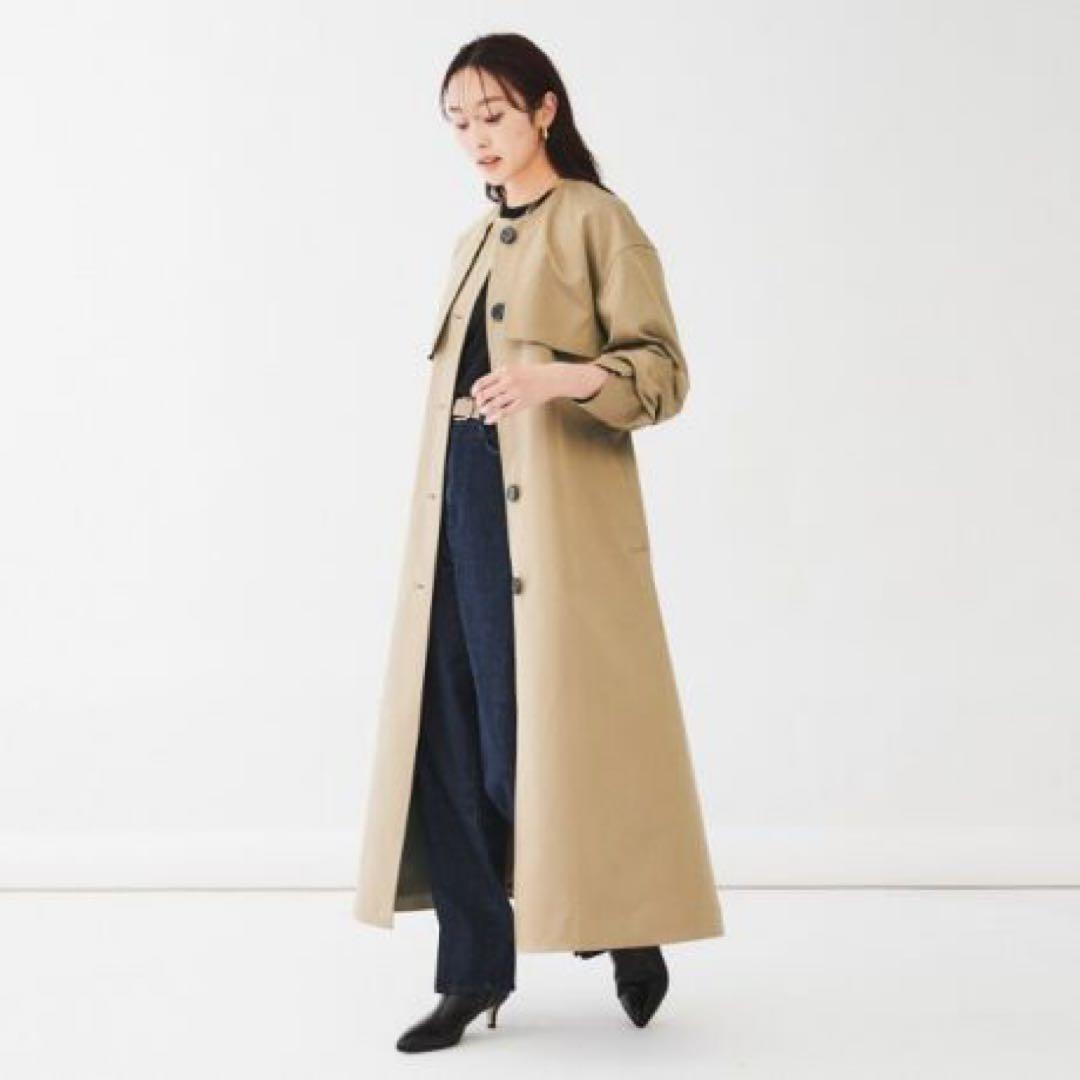 25SS 新品タグ付　アンタイトル　ギャバトレンチコート　定価74,800円