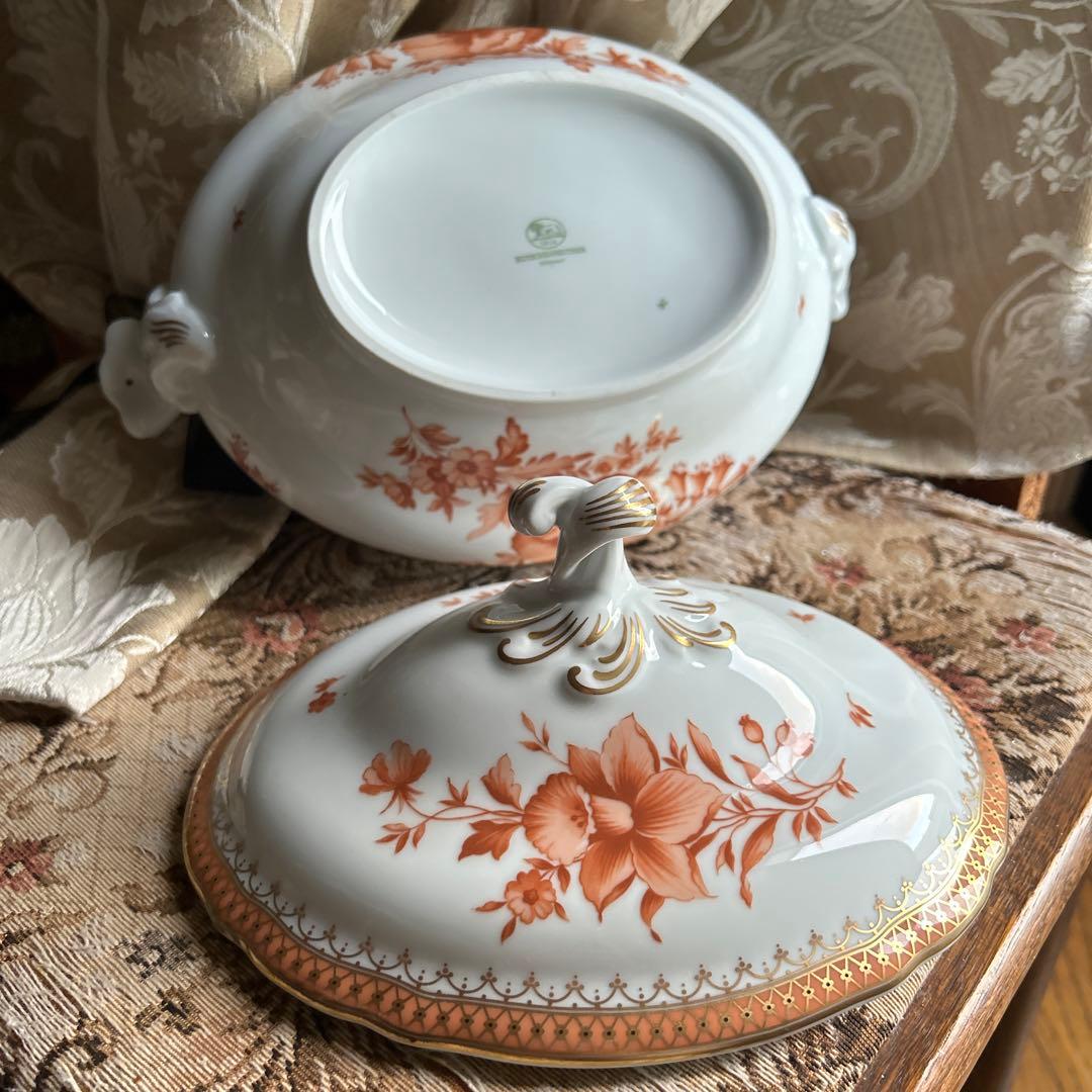 ドイツ製 Hutschenreuther 美しいfleur❁大きなスーピエール