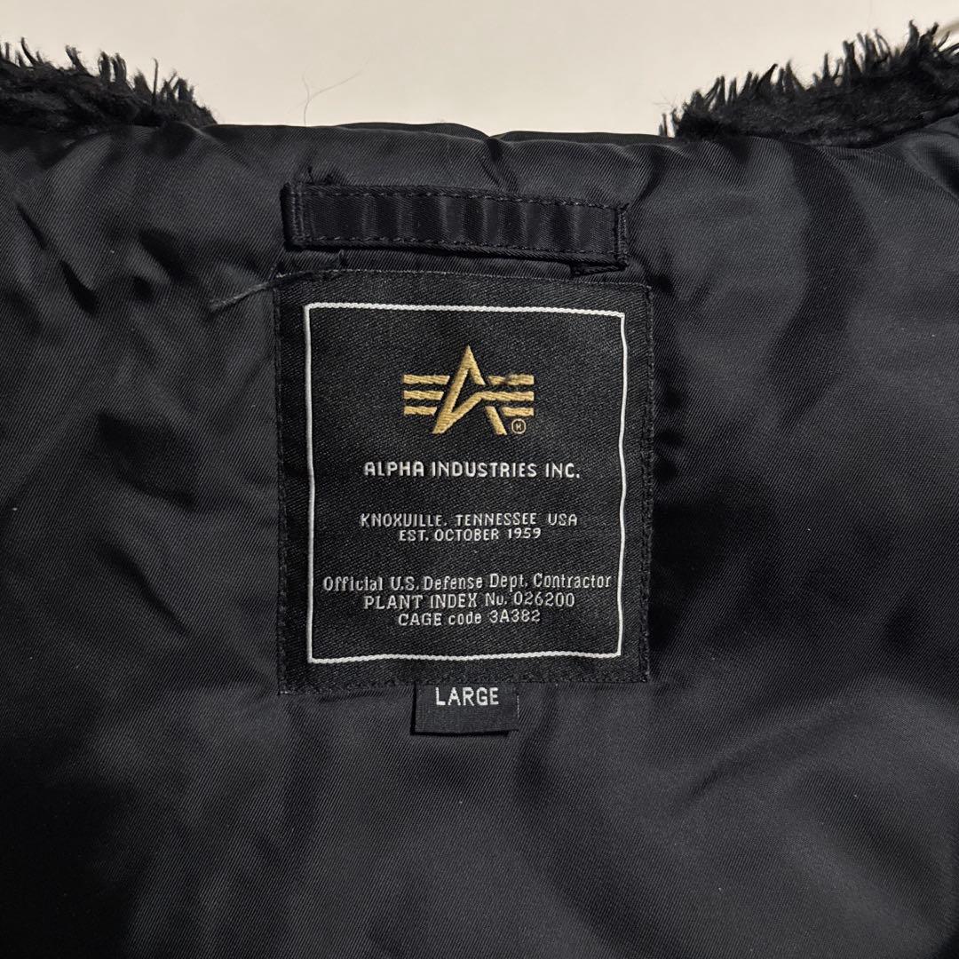ALPHA INDUSTRIES N-2Bフライトジャケット ブラック 短丈