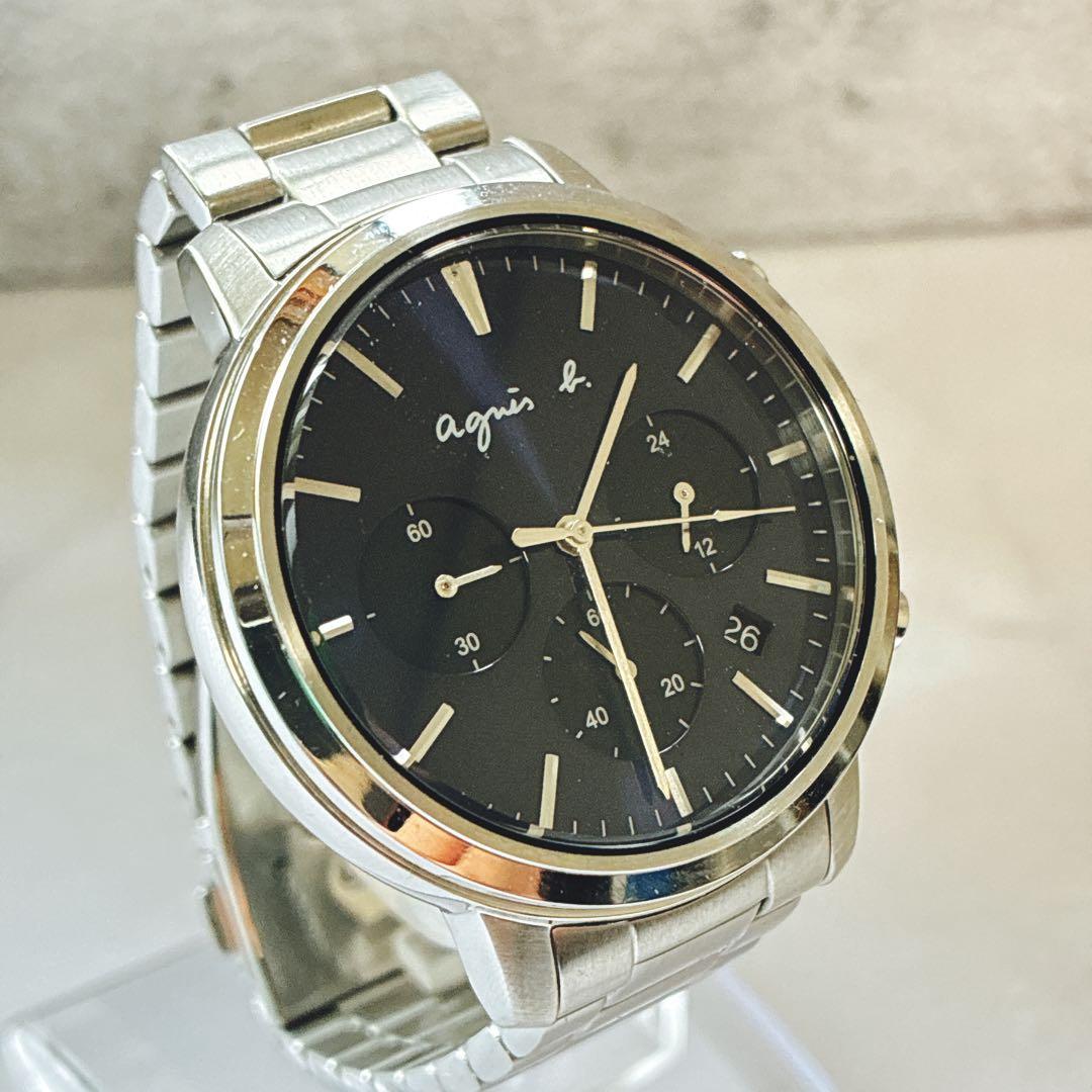 アニエスベー agnes b. 腕時計 クォーツ ネイビー ブルー 文字盤