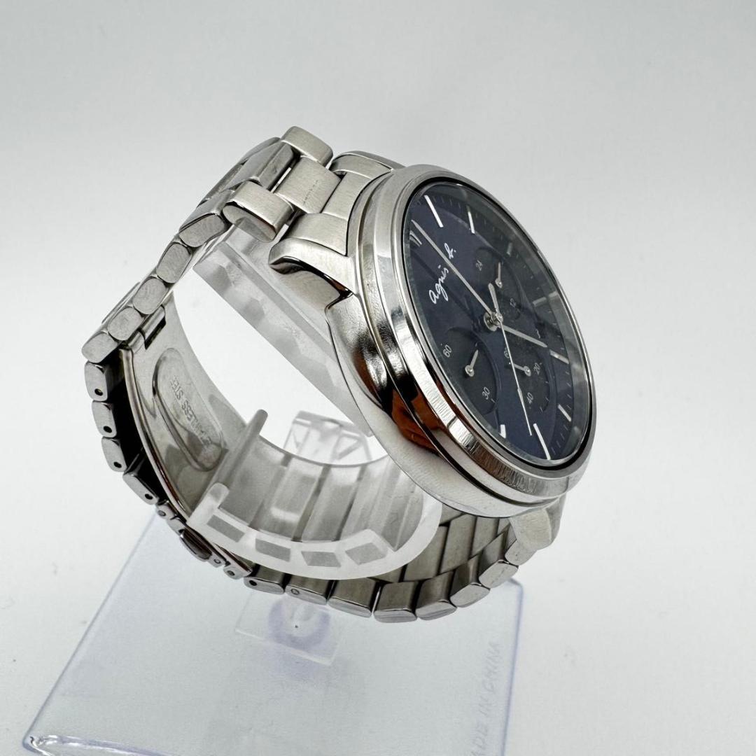 アニエスベー agnes b. 腕時計 クォーツ ネイビー ブルー 文字盤