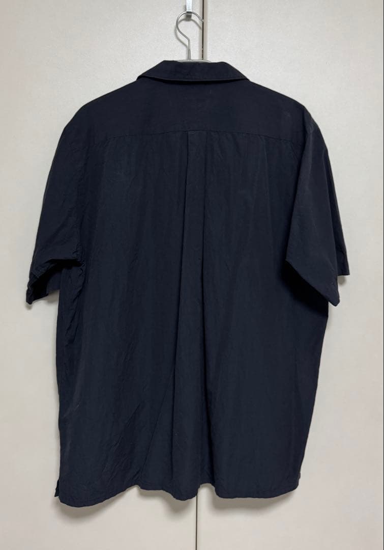 COMOLI コモリ ベタシャン半袖オープンカラーシャツ サイズ2 ネイビー