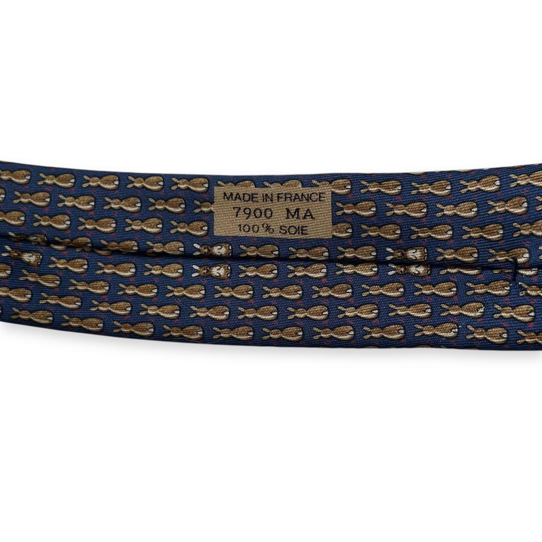 良品✨HERMES ネクタイ　エルメス　可愛い　うさぎ　動物　アニマル
