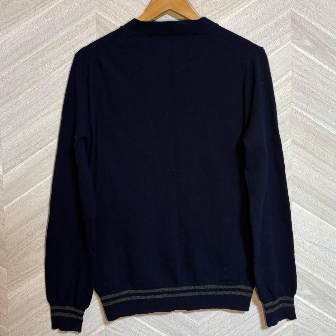 コムデギャルソン ネイビー カーディガン サイズM WooL100%