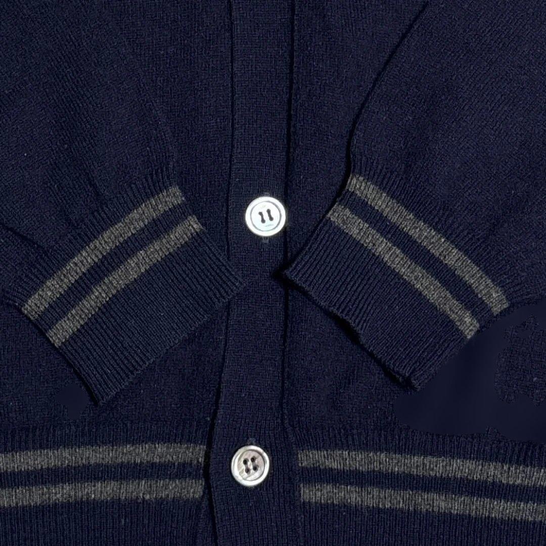 コムデギャルソン ネイビー カーディガン サイズM WooL100%