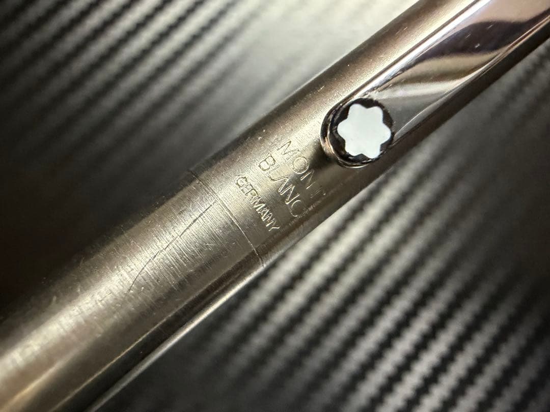 美品 モンブラン ノブレス スリムライン ボールペン ステンレススチール