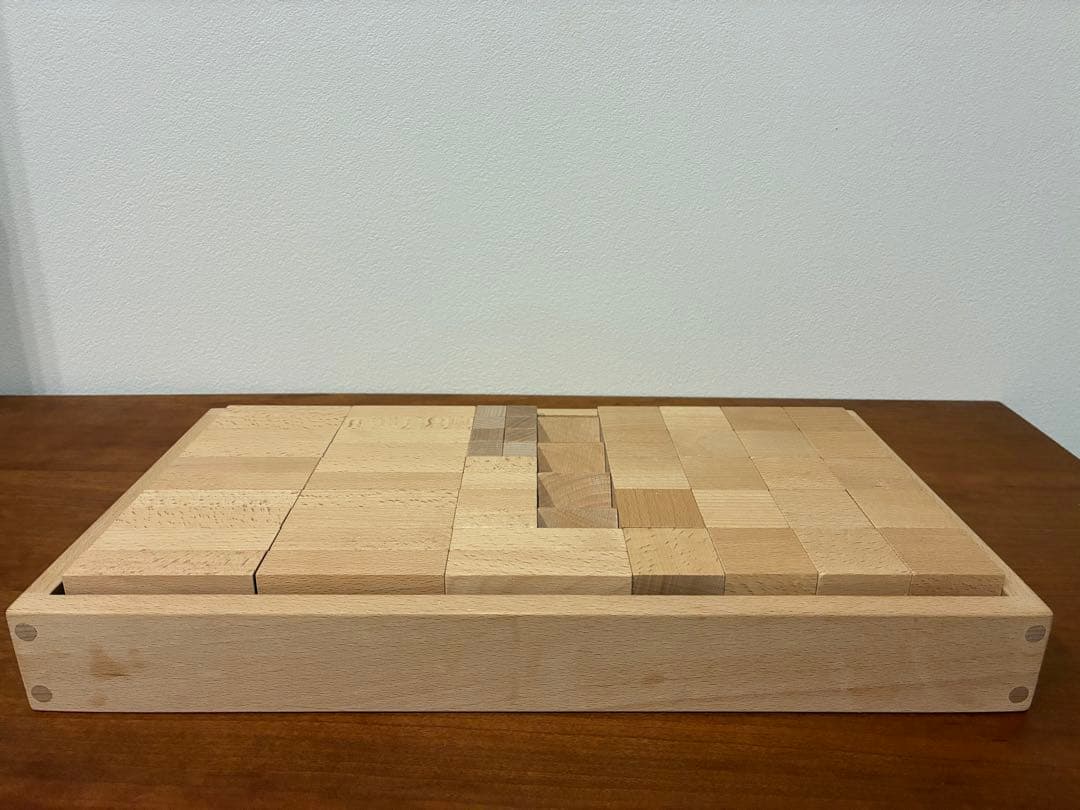 ※値下げ※美品【小さな大工さん】40㎜基尺　積み木と収納箱セット