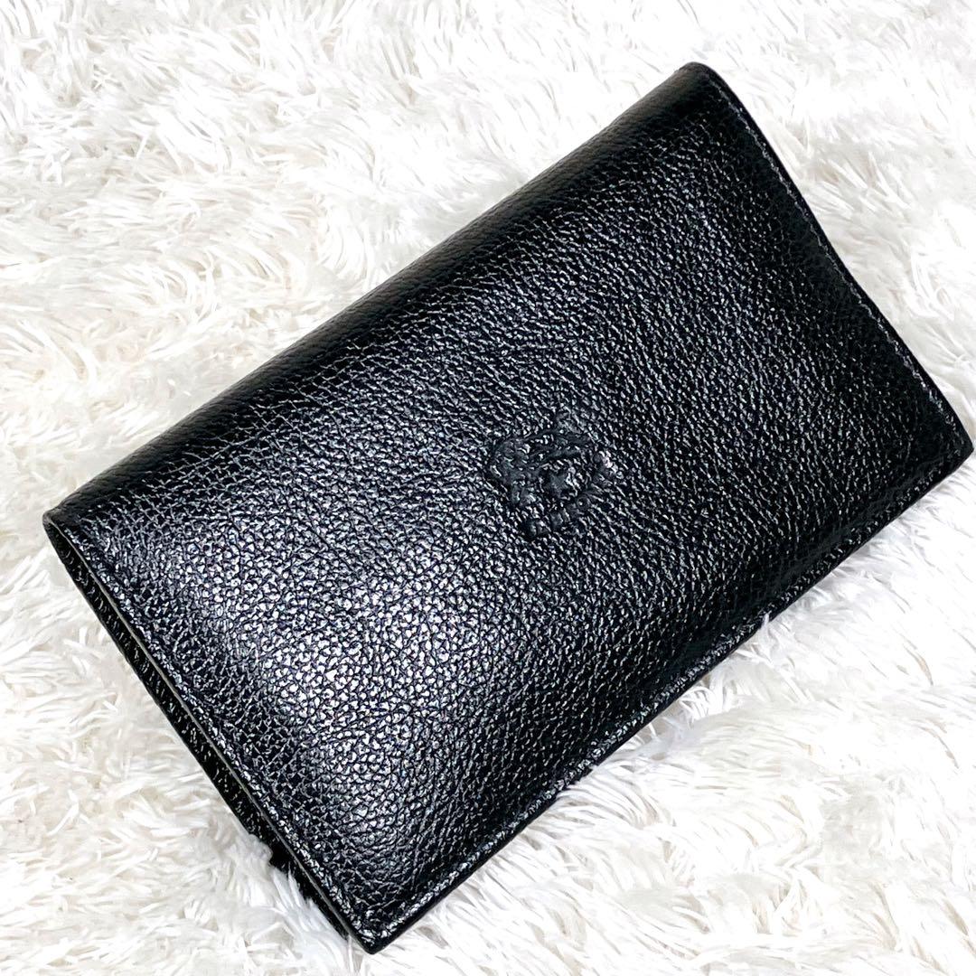 【極美品】完売品　IL BISONTE ミディアムウォレット　レザー　シボ革