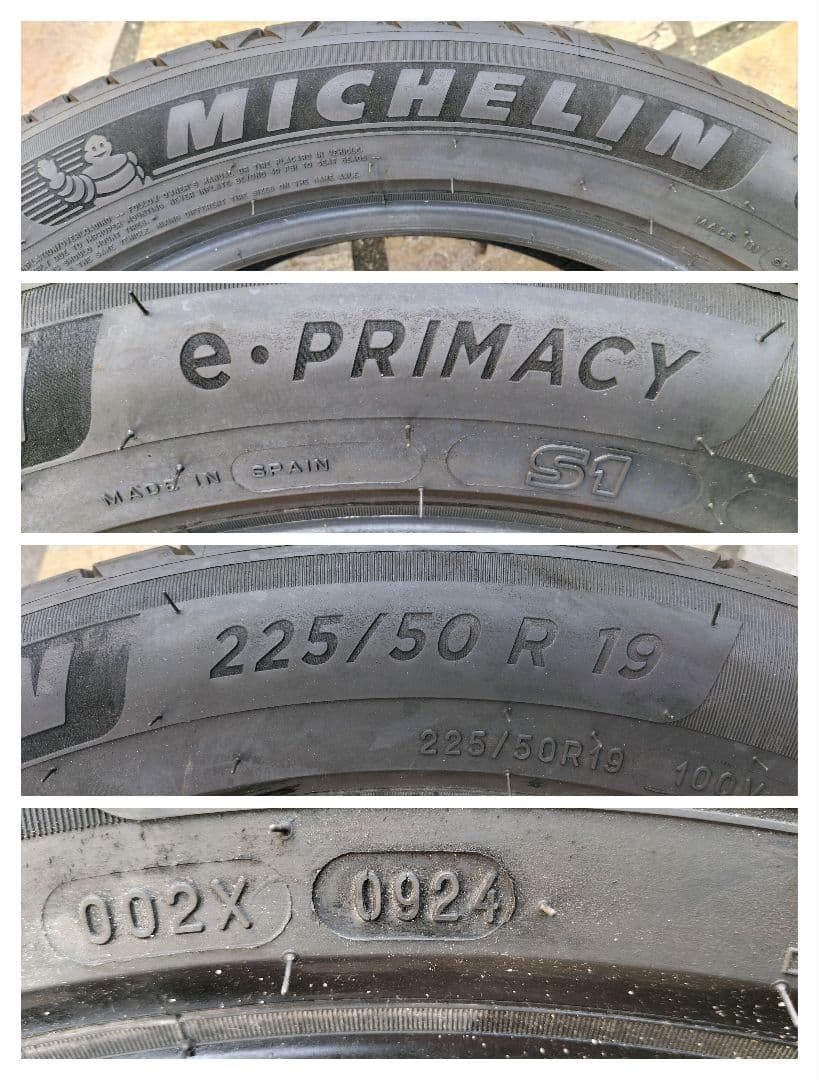 【送料無料】①★225/50R19★超美品★2/4本★ミシュラン★2024年製★