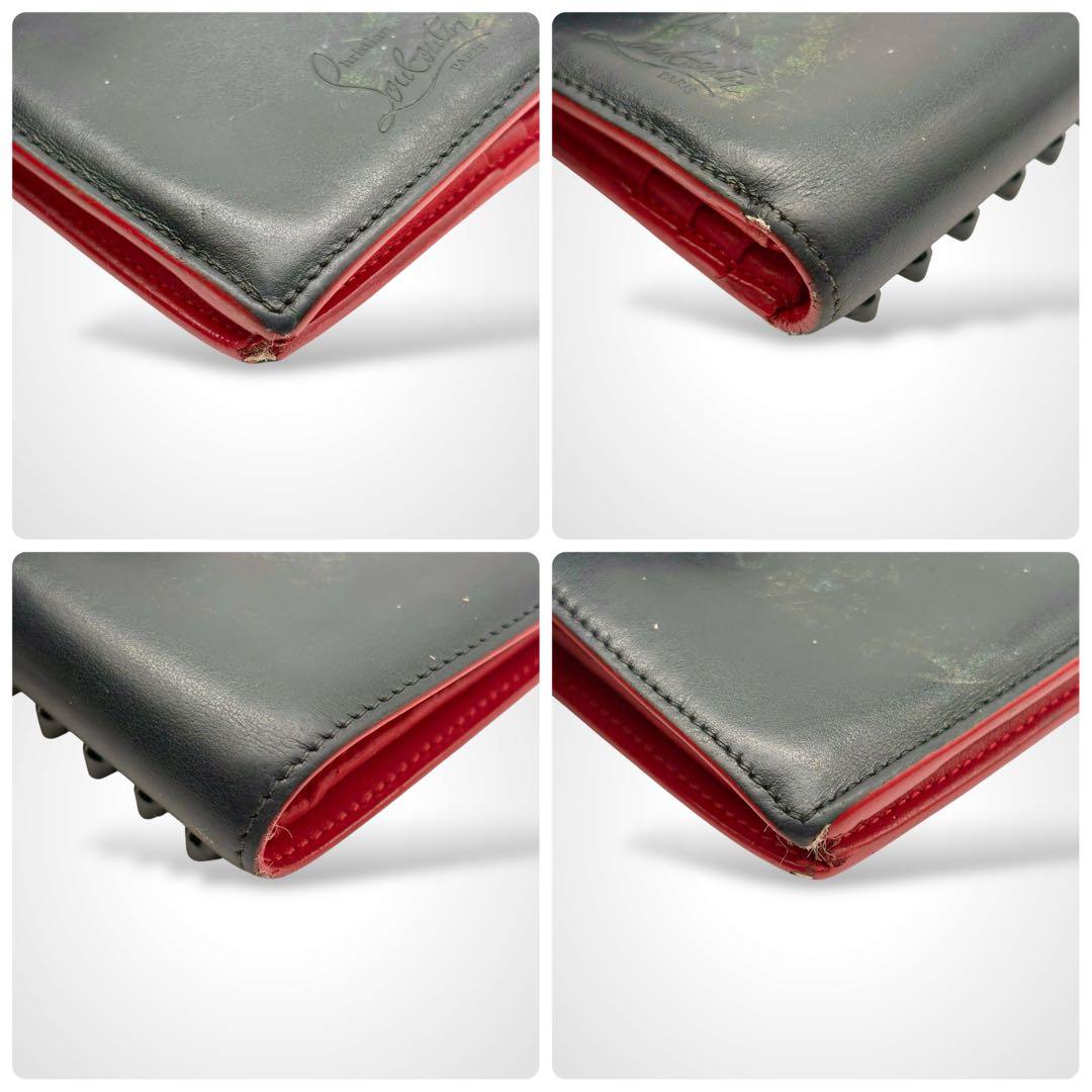 Christian Louboutin ルブタン 二つ折り財布 スタッズ レザー