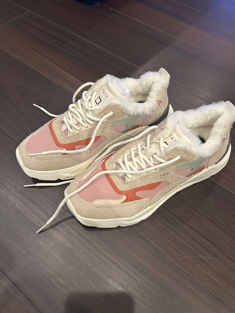 D.A.T.E. スニーカー ピンク/ベージュ