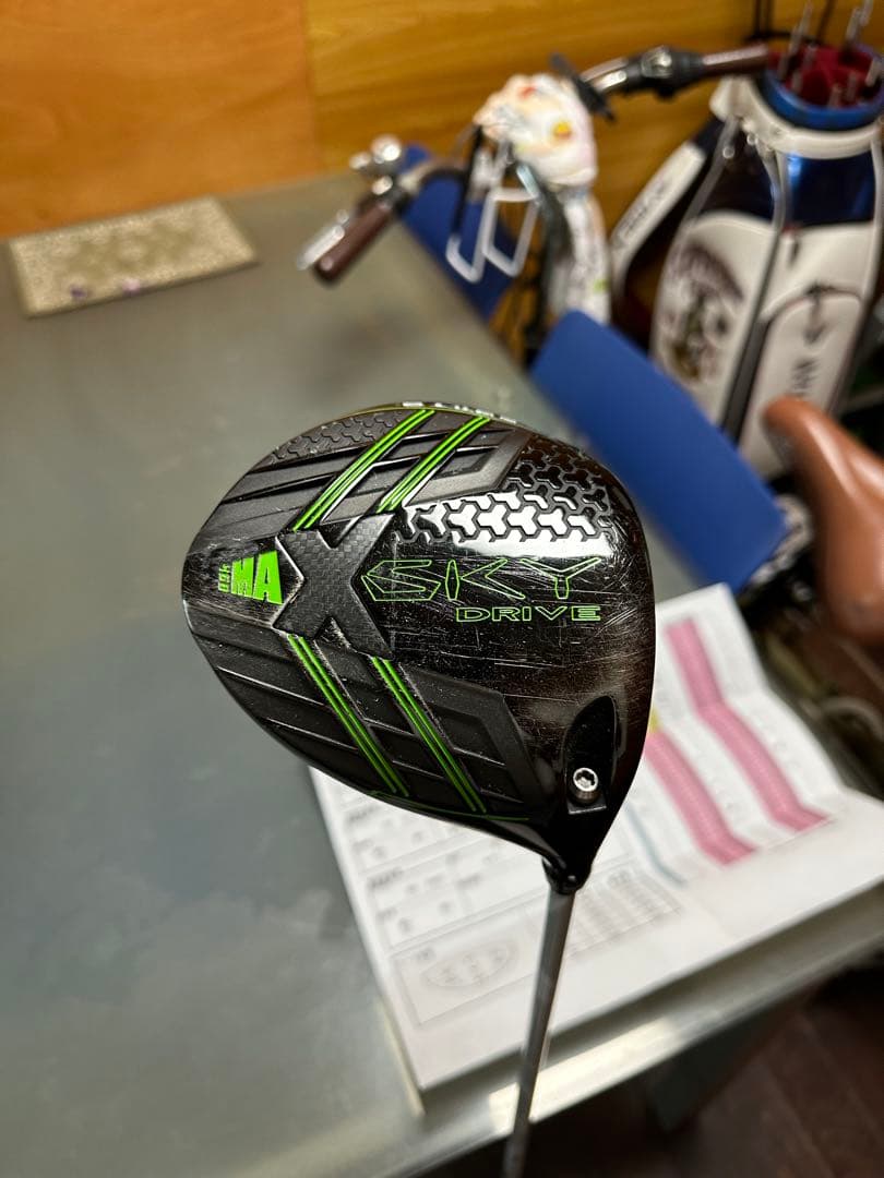 X-SKY DRIVE ブラック/グリーン ドライバー高反発加工ドライバーです