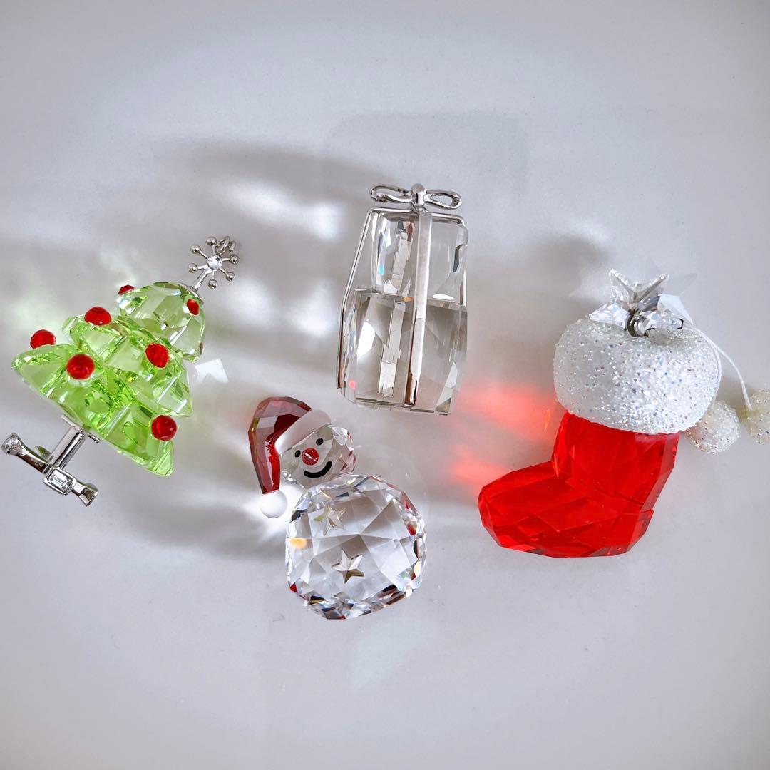 SWAROVSKI スワロフスキー　クリスマスオーナメント クリスタル4set