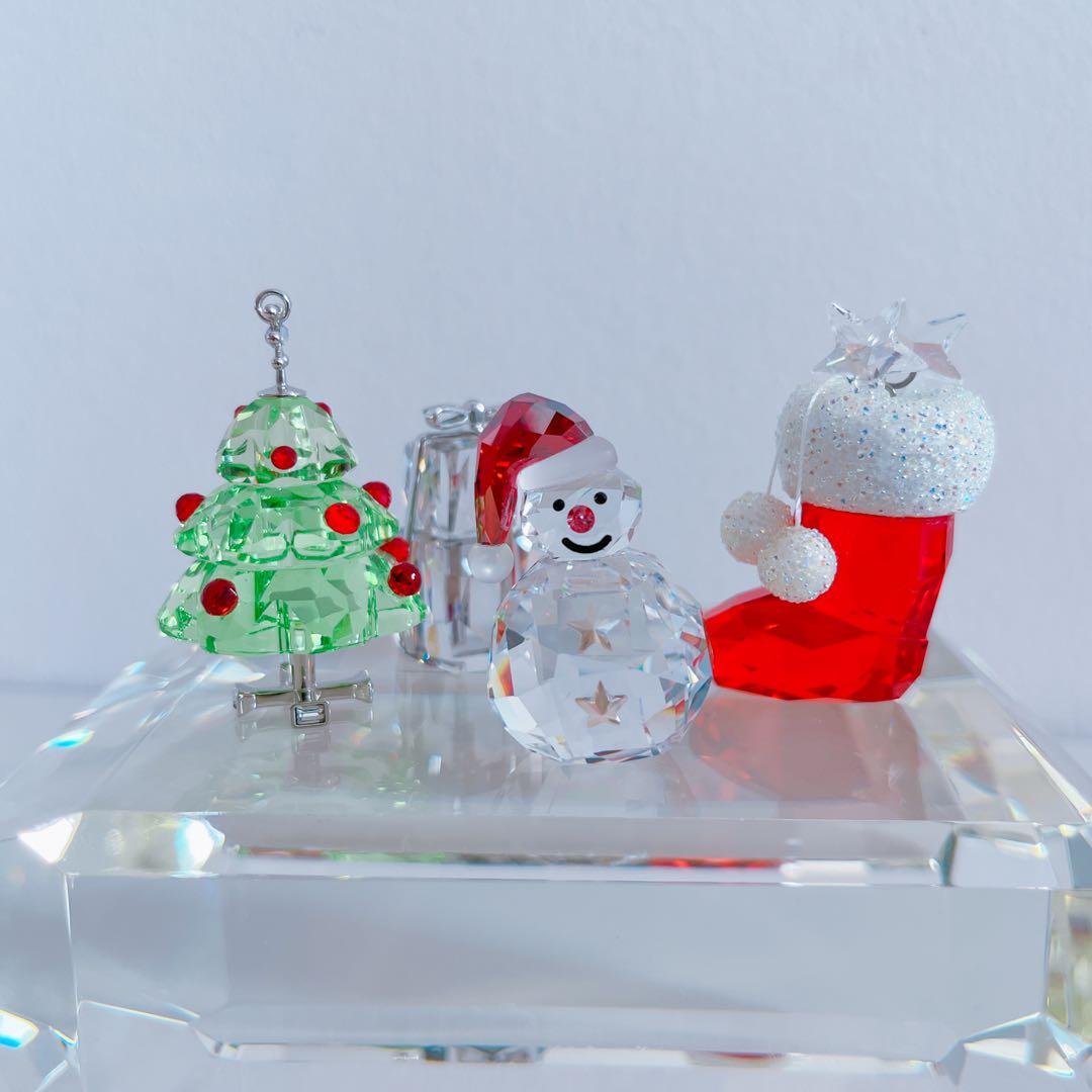 SWAROVSKI スワロフスキー　クリスマスオーナメント クリスタル4set