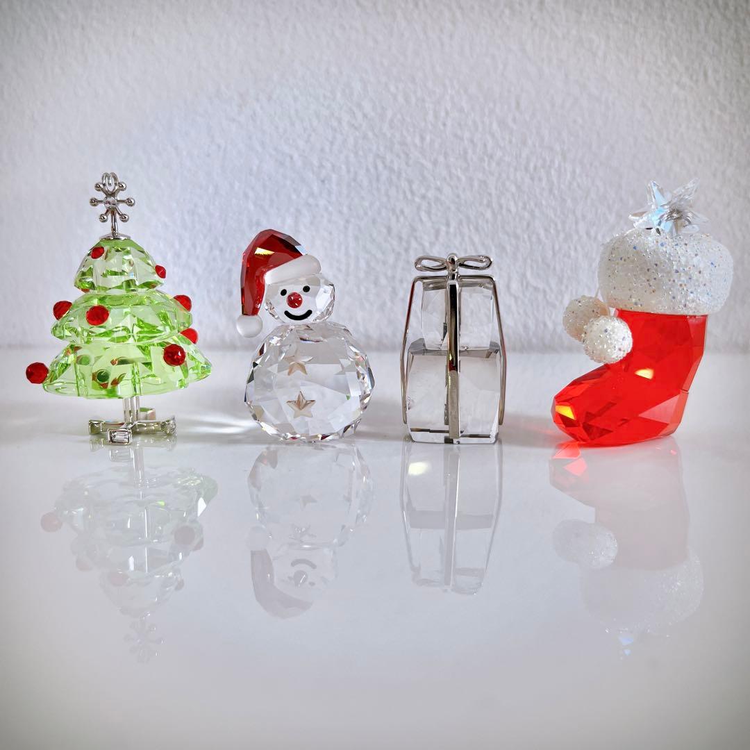 SWAROVSKI スワロフスキー　クリスマスオーナメント クリスタル4set