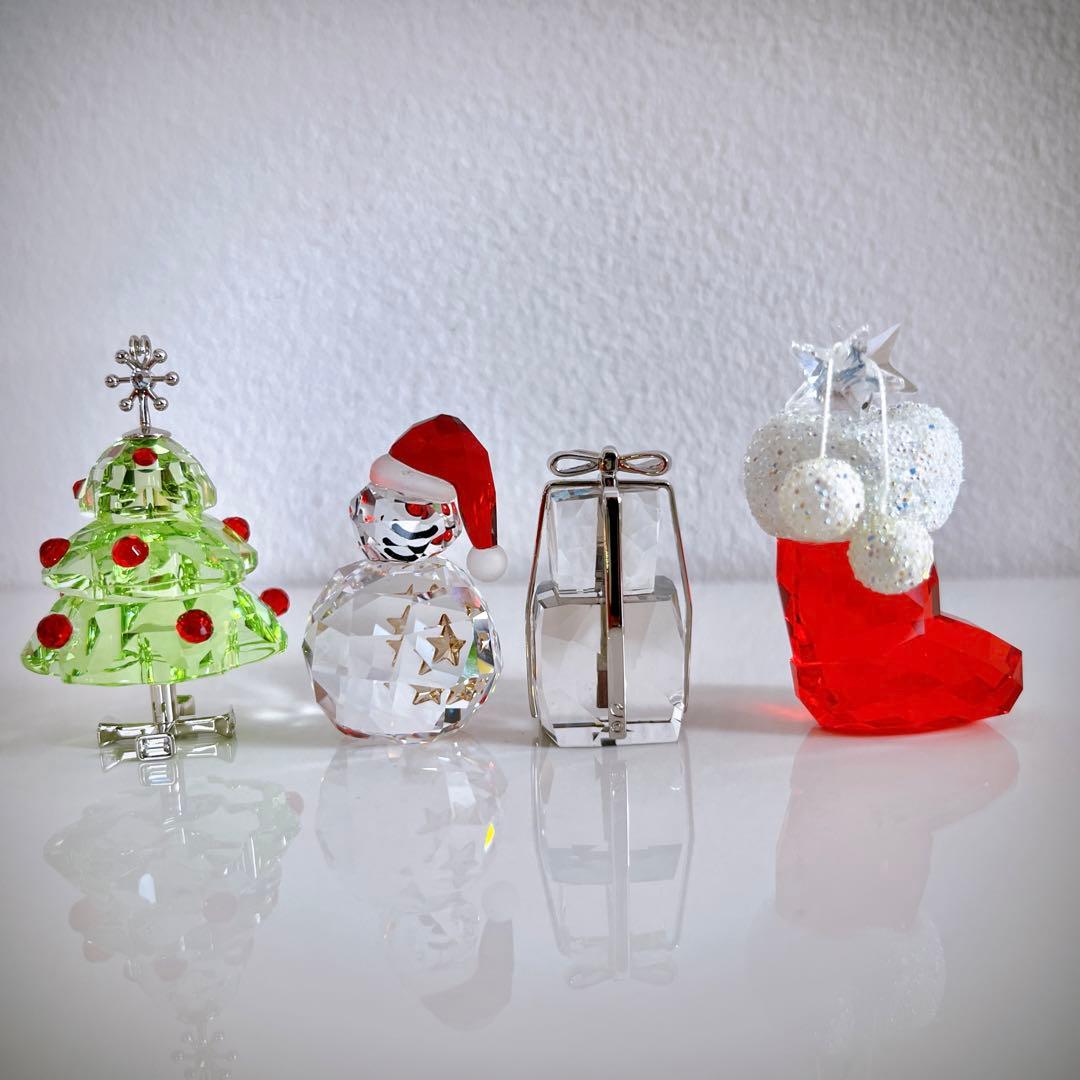 SWAROVSKI スワロフスキー　クリスマスオーナメント クリスタル4set